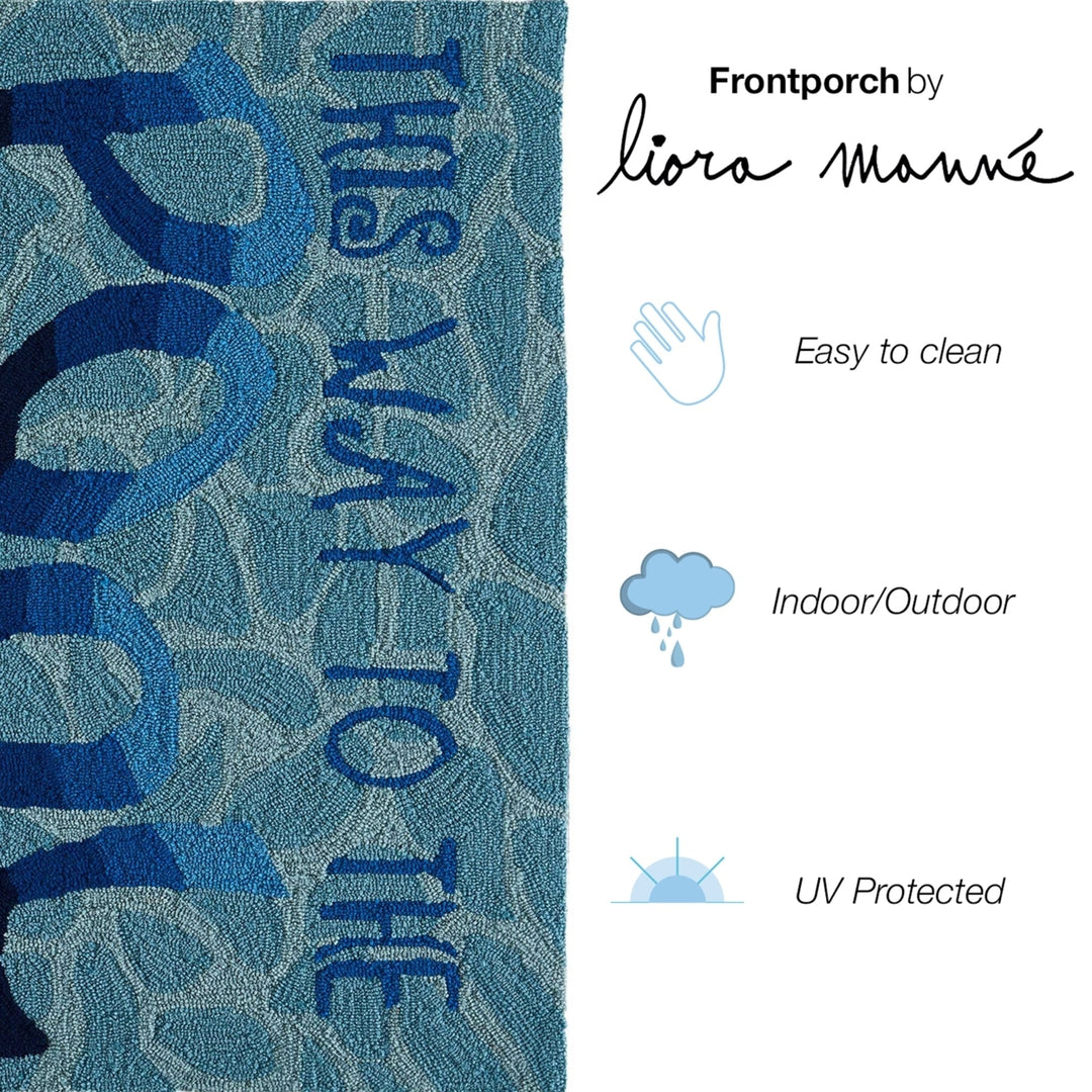 Liora Manne Frontporch This Way To The Pool Indoor Outdoor Area Rug Water Image 4