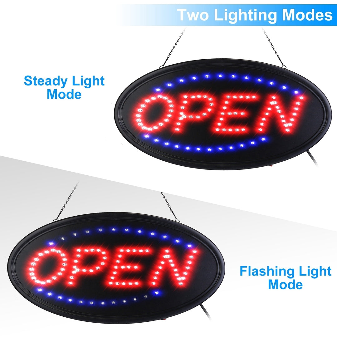 LED Open Sign Neon Display Board Dual Mode Red Blue Energy Efficient 110V Image 2