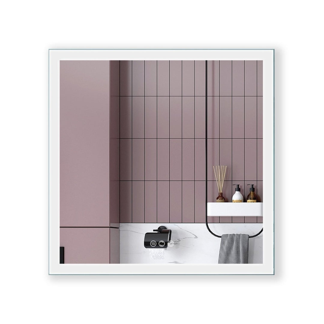 Ascend-M1 35" W x 35" H Square Backlit LED Lighted Bathroom Vanity Mirror Image 11