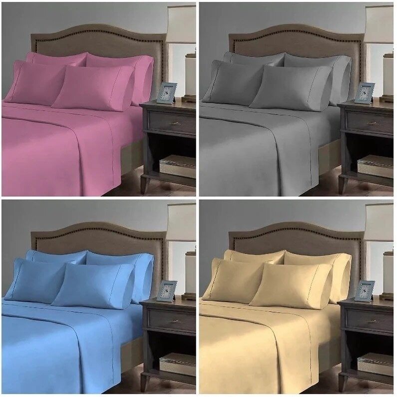 Premium Bamboo Sheet Set 6 Piece Deep Pocket Silky Soft Eco-Friendly 50 Colors Image 1