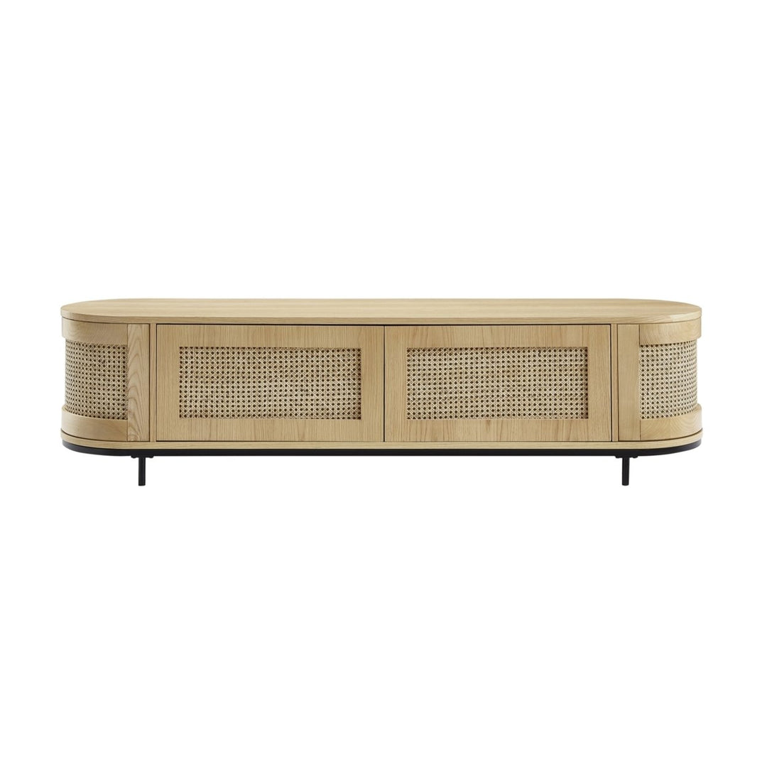 Geoffrey Console - Storage, 2-Door  Rattan Imitation  Round Tube Legs Image 3