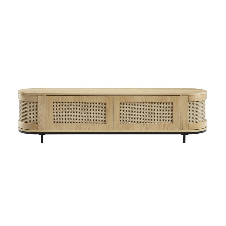 Geoffrey Console - Storage, 2-Door  Rattan Imitation  Round Tube Legs Image 3