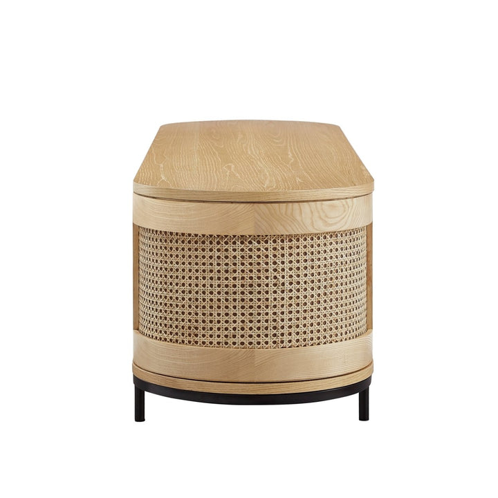 Geoffrey Console - Storage, 2-Door  Rattan Imitation  Round Tube Legs Image 6