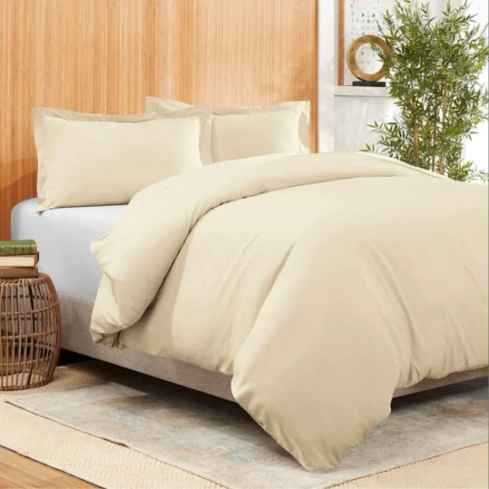 Lexington Bamboo Duvet Cover Soft Vibrant Colors Zipper Closure Twin Full Queen Image 1