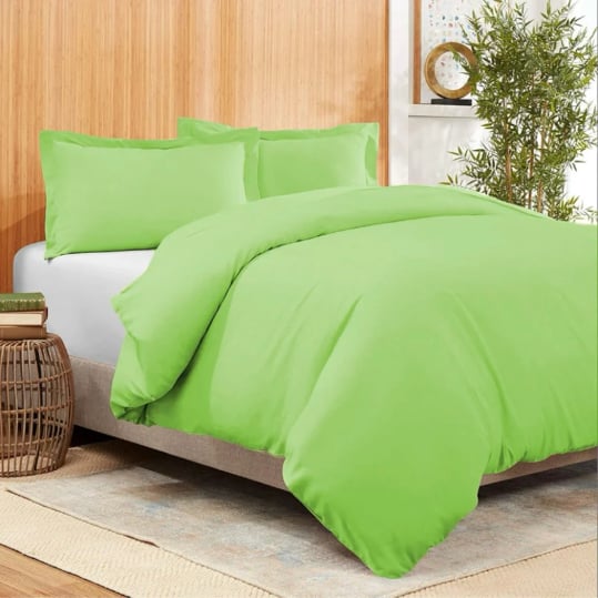 Lexington Bamboo Duvet Cover Soft Vibrant Colors Zipper Closure Twin Full Queen Image 1