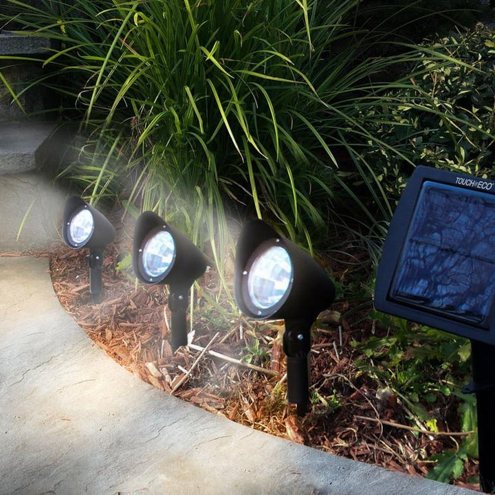 SPOTUP 3-in-1 Solar Powered LED Spotlights Weather-Resistant Garden Lights Image 1