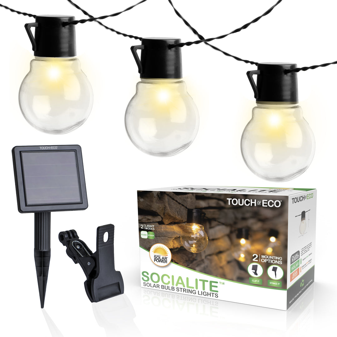 Solar Patio Edison LED String Lights by SOCIALITE, 20 Foot Image 2
