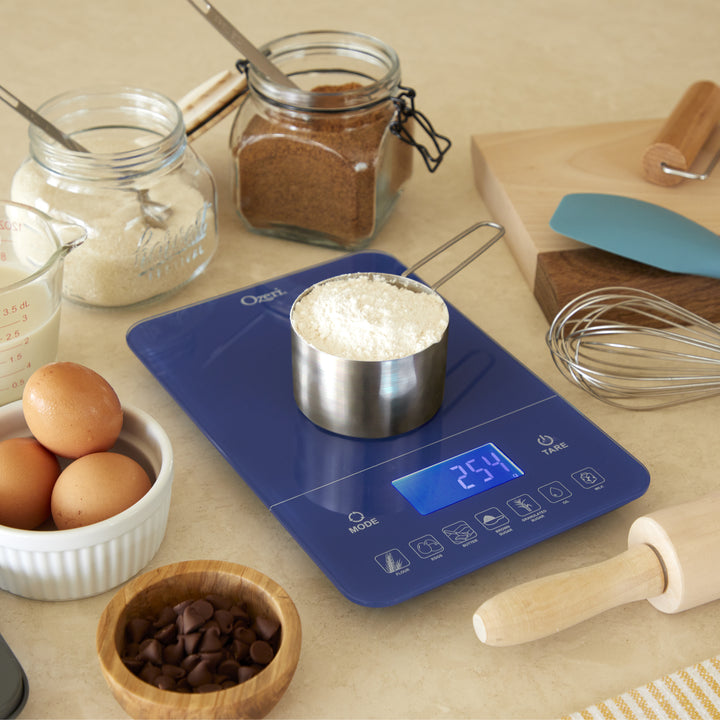 Ozeri Touch III 22 lbs Bakers Kitchen Scale with Calorie Counter Glass Platform Image 10