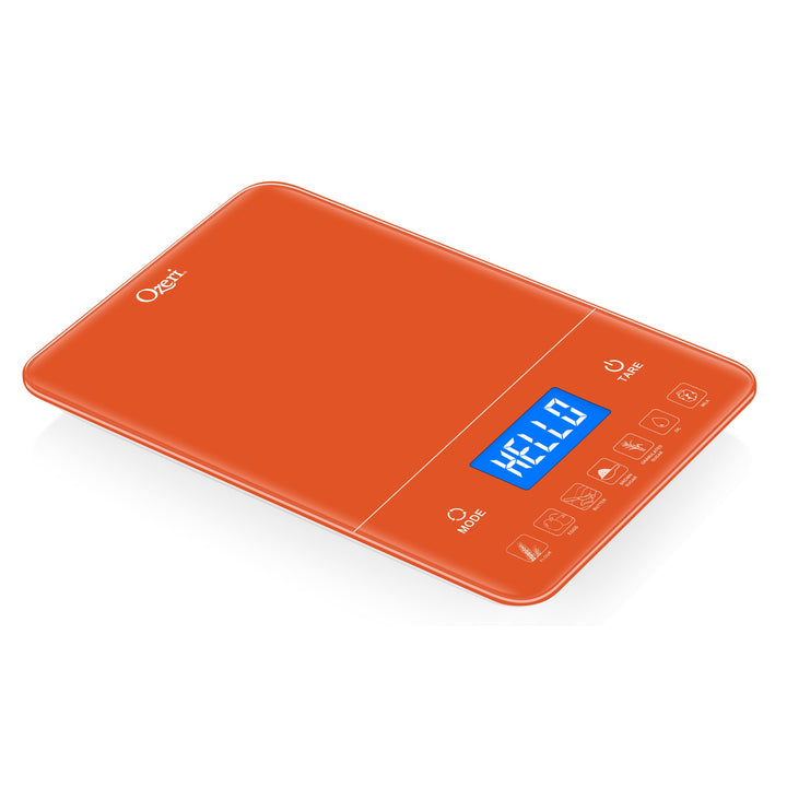 Ozeri Touch III 22 lbs Bakers Kitchen Scale with Calorie Counter Glass Platform Image 1