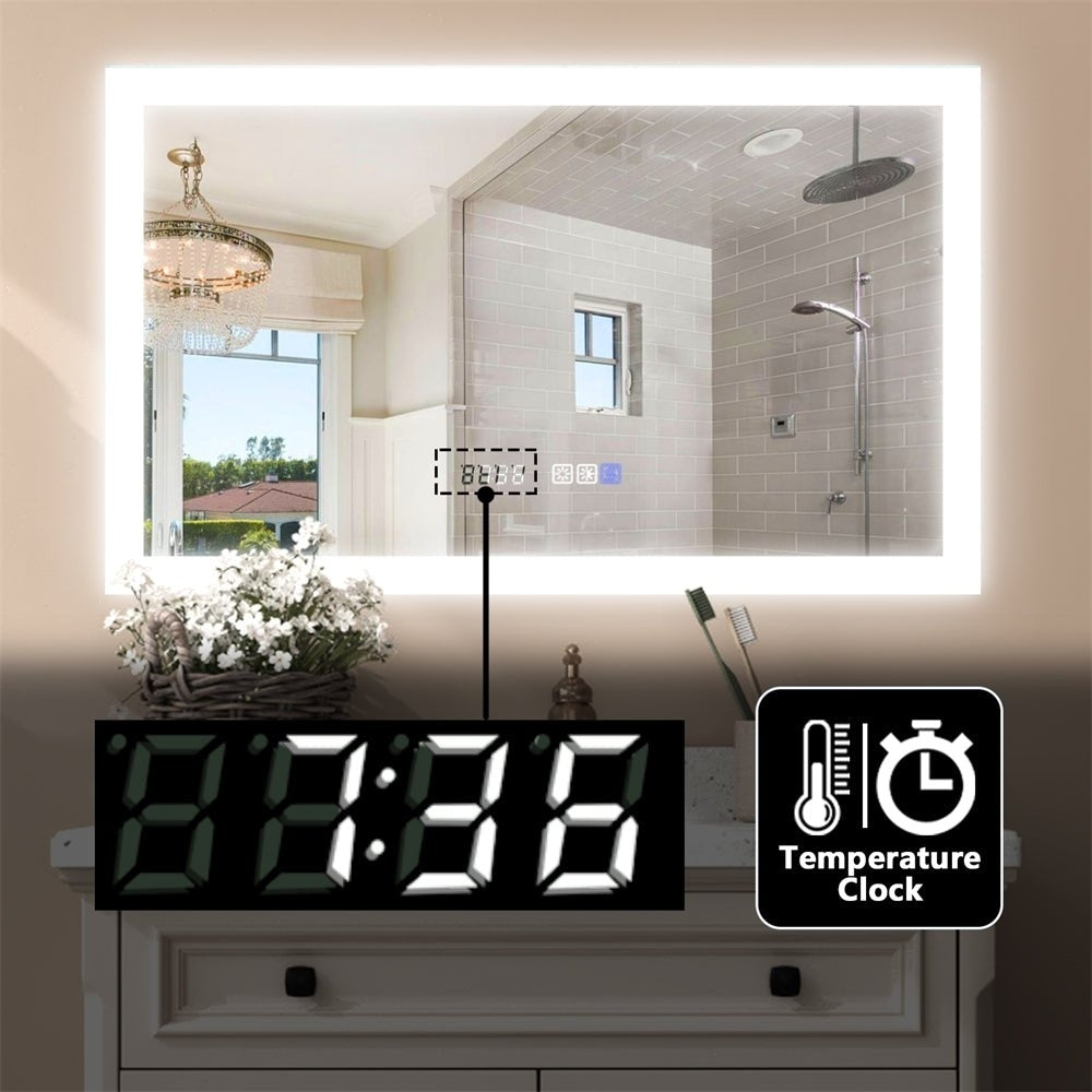 Ascend-M2 40" W x 24" H illuminated Led Bathroom Mirror for Makeup Vanity Room Back,Front Light Image 3