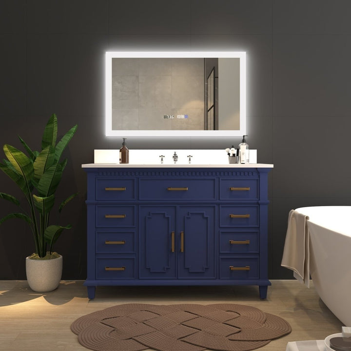 Ascend-M2 40" W x 24" H illuminated Led Bathroom Mirror for Makeup Vanity Room Back,Front Light Image 10