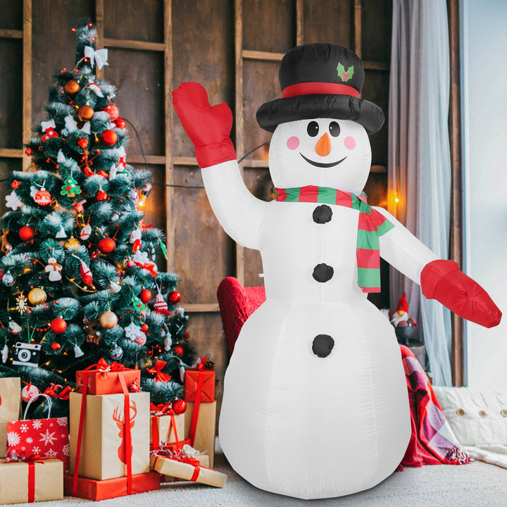 7.9FT Christmas Inflatable Snowman Waterproof LED Decorations Indoor Outdoor Image 9