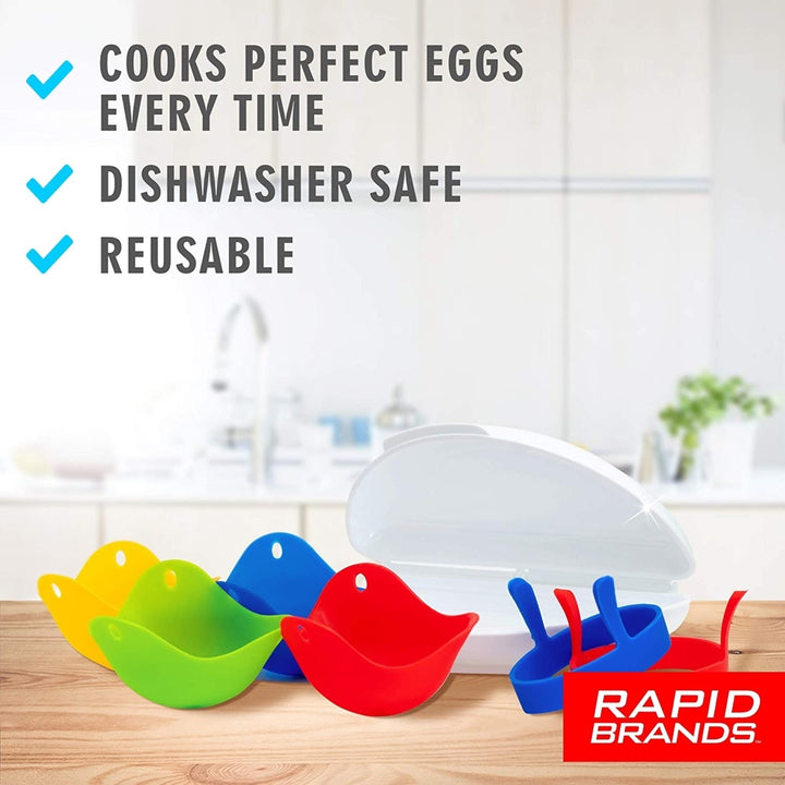 Rapid Brands 7-Piece Microwave Poached Egg and Omelette Cookware Set Image 5