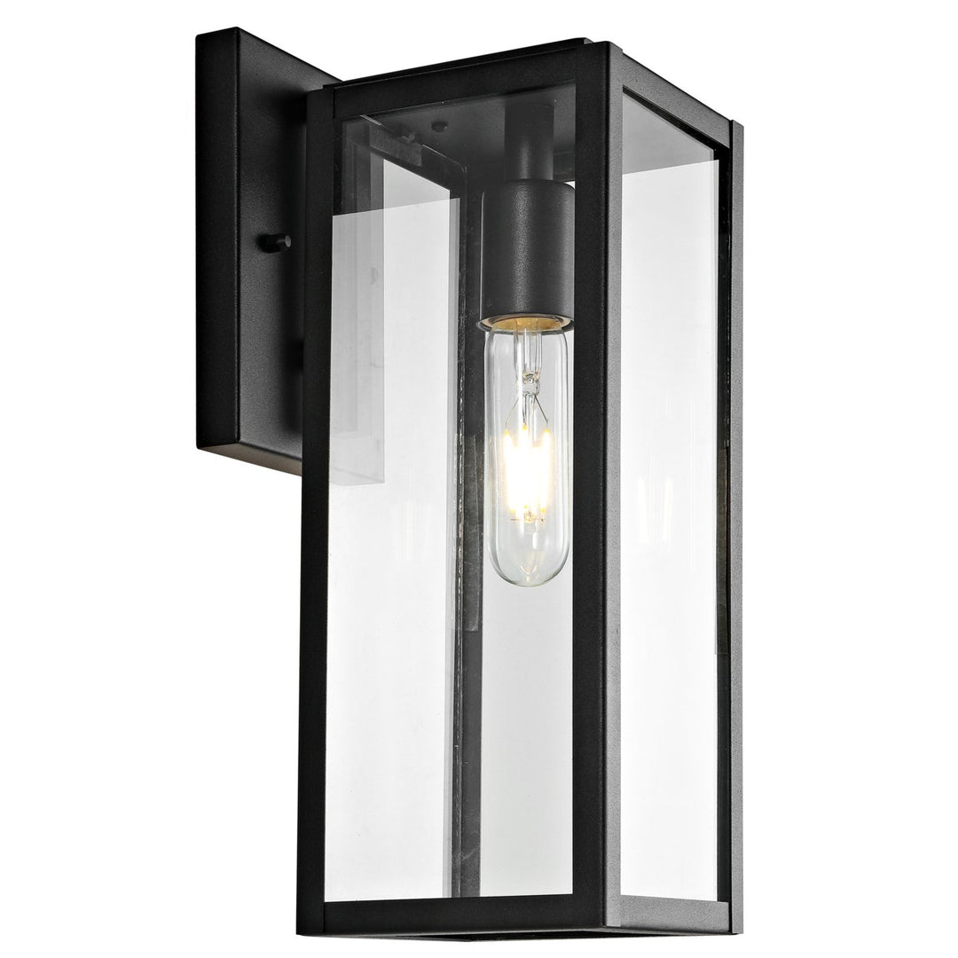 SAFAVIEH Norsan Outdoor Wall Lantern Clear / Black Image 2