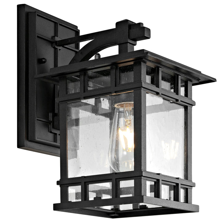 SAFAVIEH Grayter Outdoor Wall Lantern Clear / Black Image 2