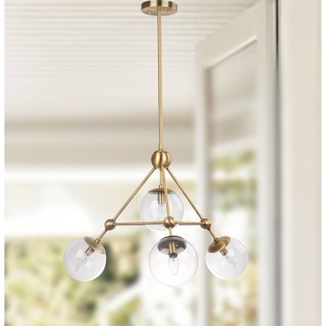 SAFAVIEH Bain 4 Light 32 Inch Pendant  Bronze Image 2