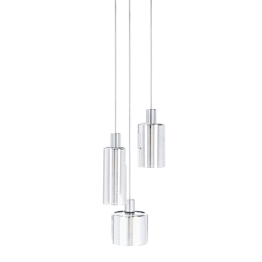 SAFAVIEH Ranlon 3 Light 13.75 Inch Pendant  Chrome Image 2