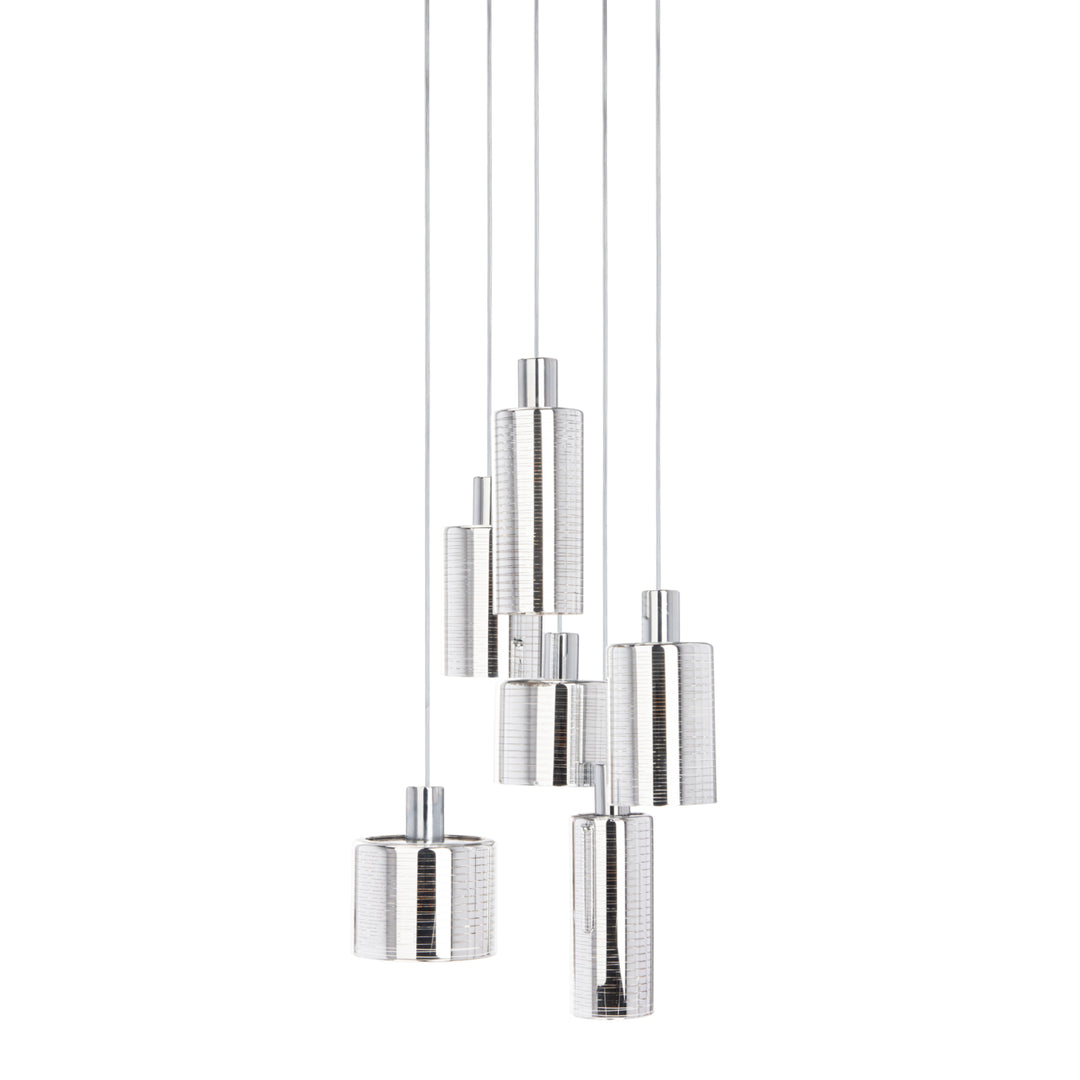 SAFAVIEH Narin 6 Light 19 Inch Pendant  Chrome Image 2