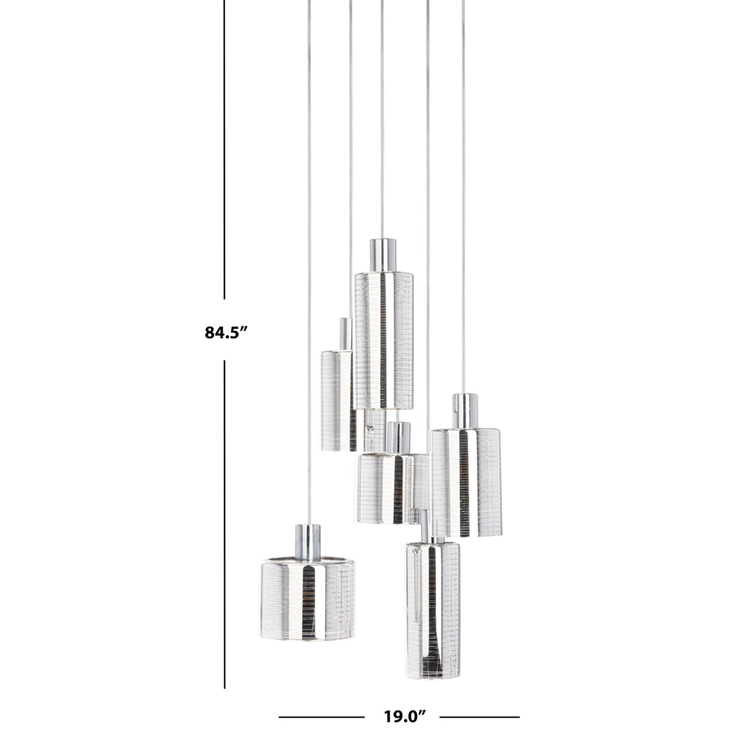 SAFAVIEH Narin 6 Light 19 Inch Pendant  Chrome Image 4