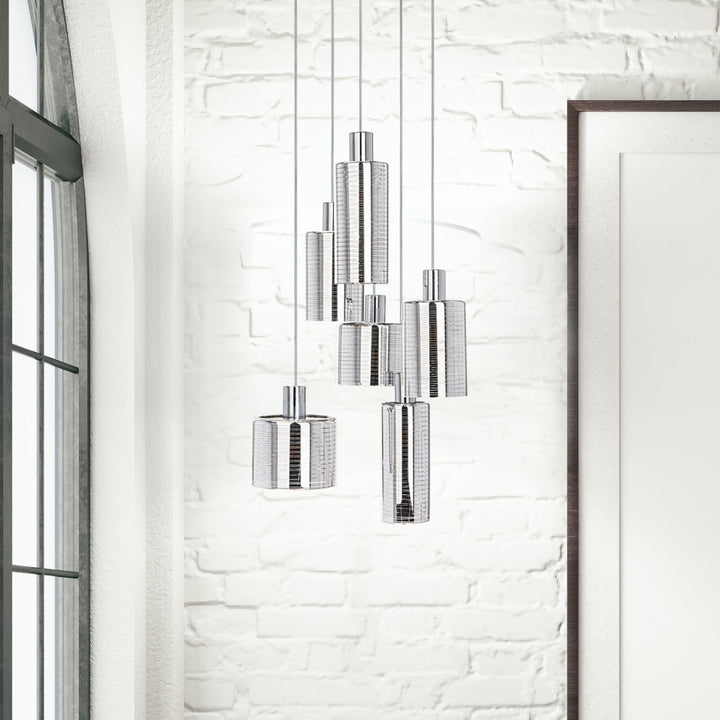 SAFAVIEH Narin 6 Light 19 Inch Pendant  Chrome Image 5