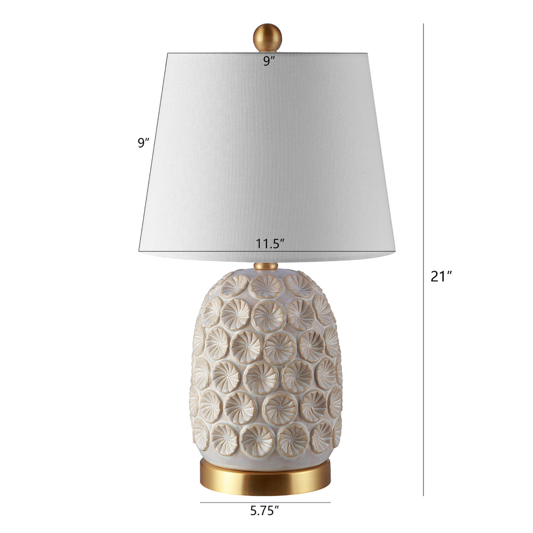 SAFAVIEH Lamson Table Lamp  White / Gold Image 4