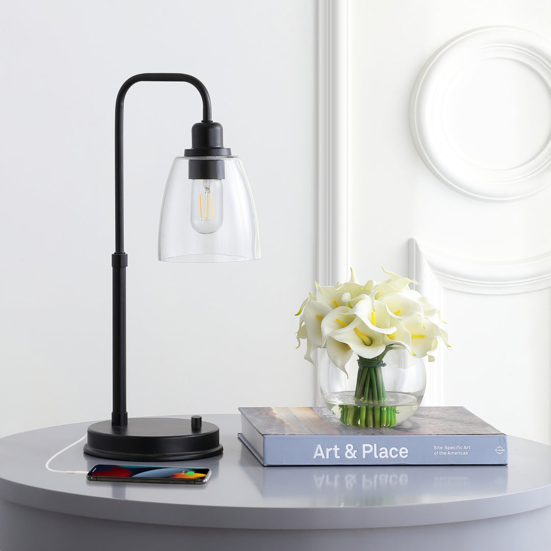 SAFAVIEH Kashton Task Table Lamp  Black Image 1