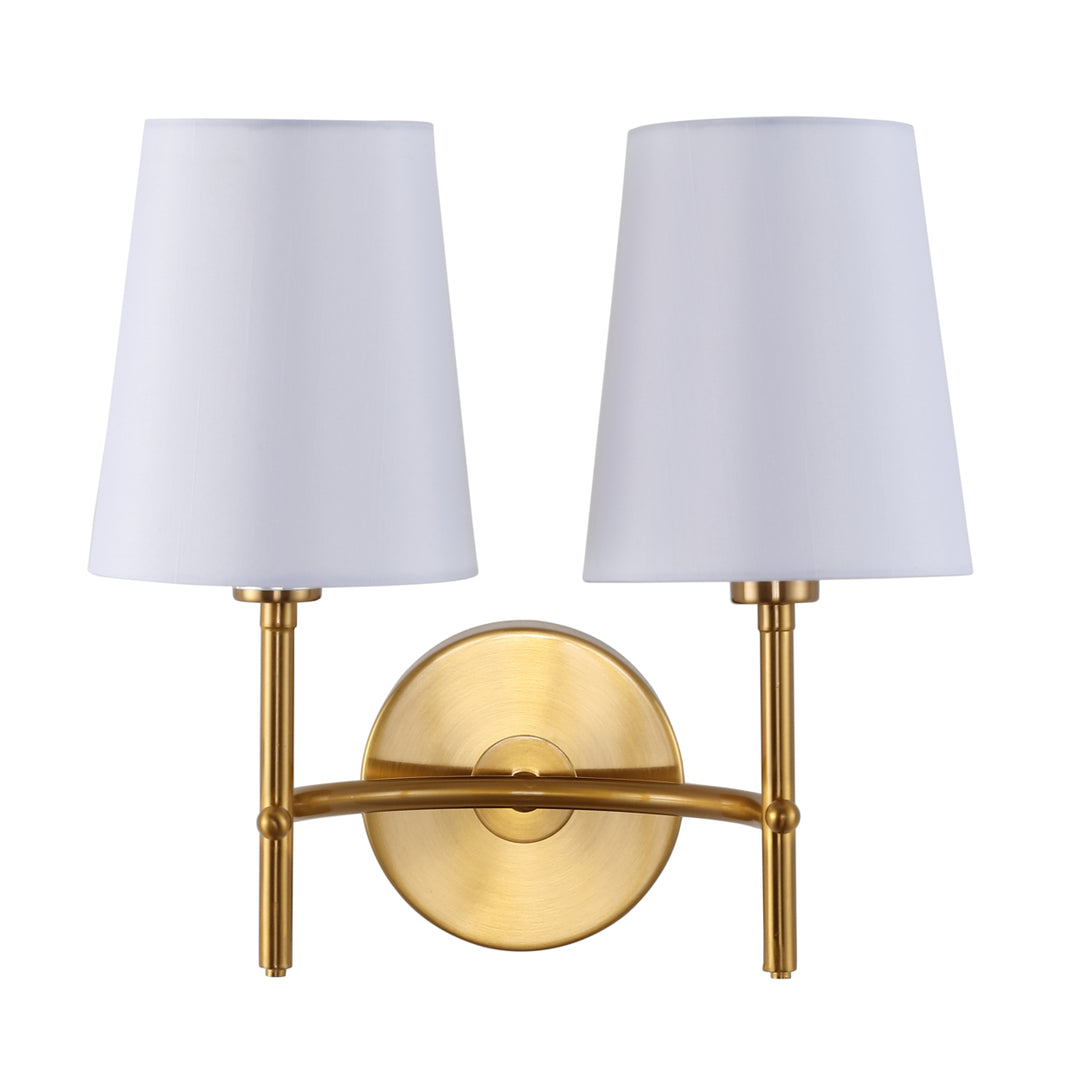 SAFAVIEH Barrett Two Light Wall Sconce Brass Image 2