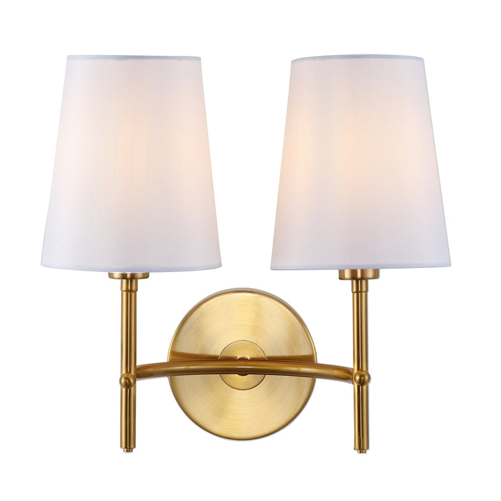 SAFAVIEH Barrett Two Light Wall Sconce Brass Image 3