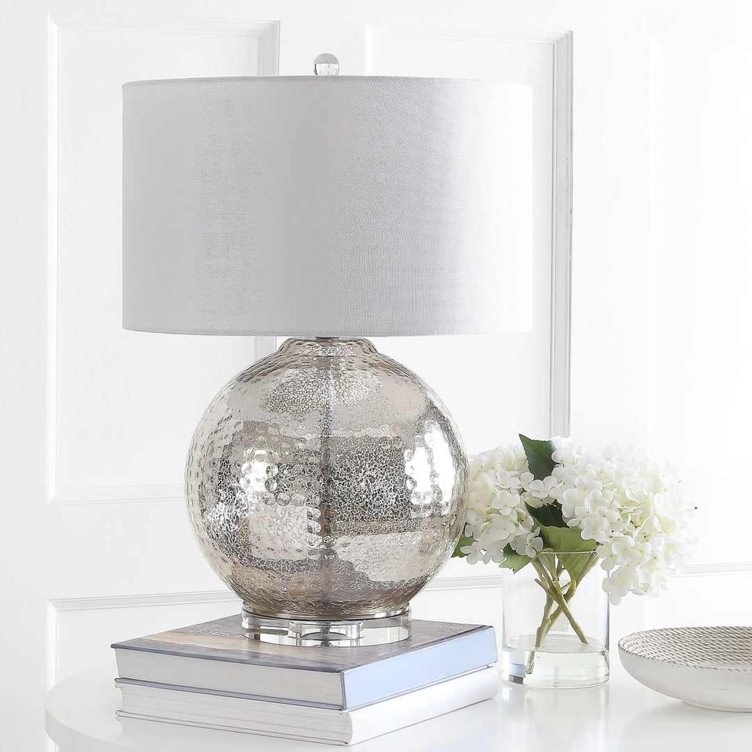 SAFAVIEH Adalius Glass Table Lamp  Silver Image 1