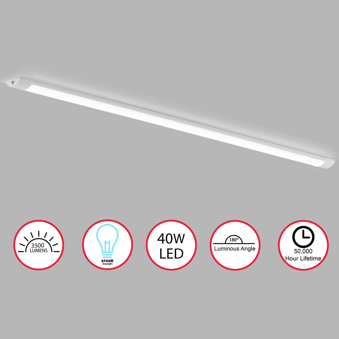 Slim LED Under Cabinet Light 40W 6700K Daylight Energy Efficient 50000 Hour Image 1