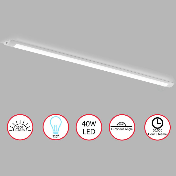 Slim LED Under Cabinet Light 40W 6700K Daylight Energy Efficient 50000 Hour Image 1