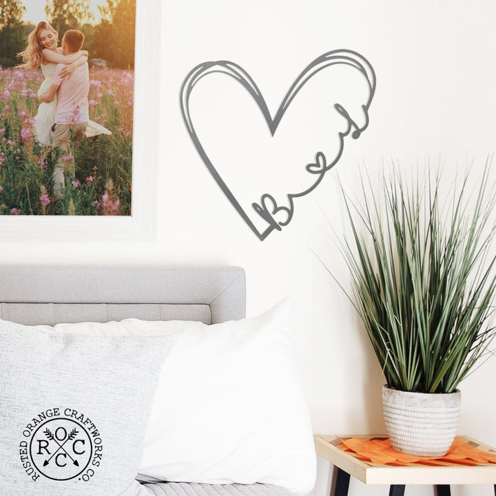 Love is All Around Personalized Initial Signs - 3 Sizes - Valentines day gifts for her Image 1