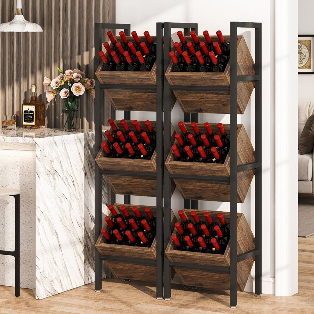 Tribesigns WineRack, 3 Tier Freestanding Storage WIne Stand Image 3