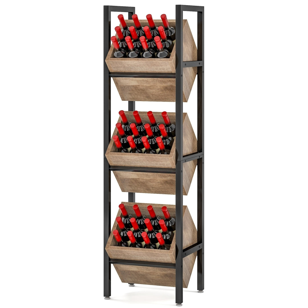 Tribesigns WineRack, 3 Tier Freestanding Storage WIne Stand Image 7