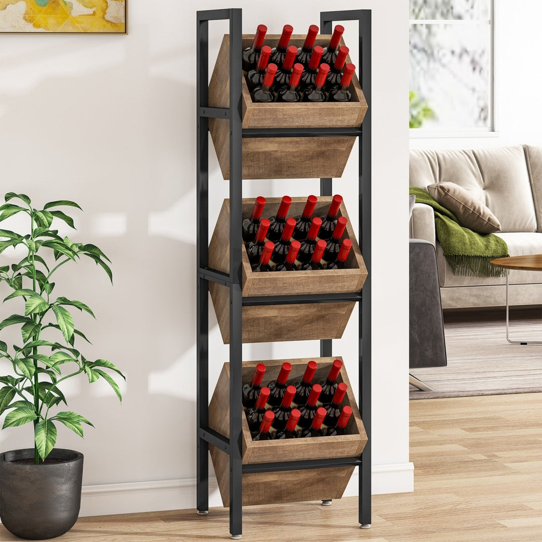 Tribesigns WineRack, 3 Tier Freestanding Storage WIne Stand Image 8