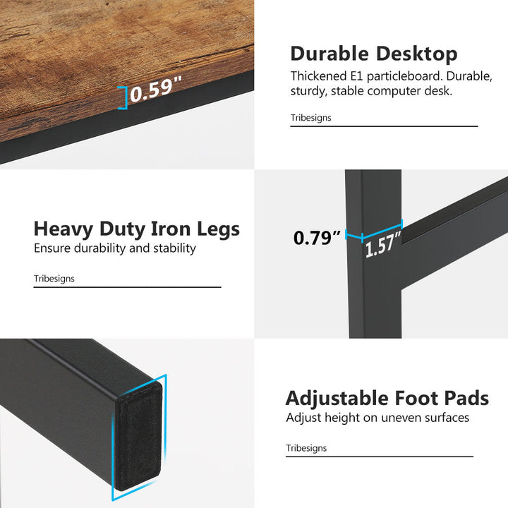 Tribesigns Computer Desk Industrial Writing Desk for Study Image 11