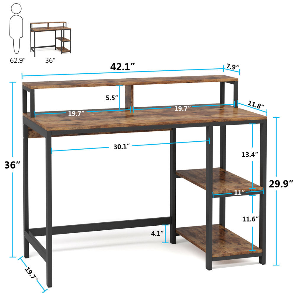 Tribesigns Computer Desk Industrial Writing Desk for Study Image 12