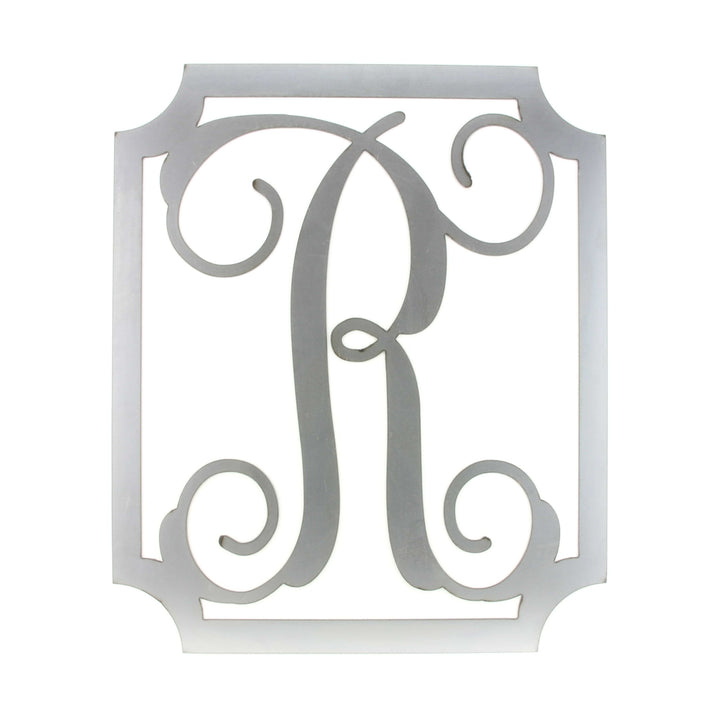 Rectangle Single Letter Monogram - Custom Metal Sign for Image 4