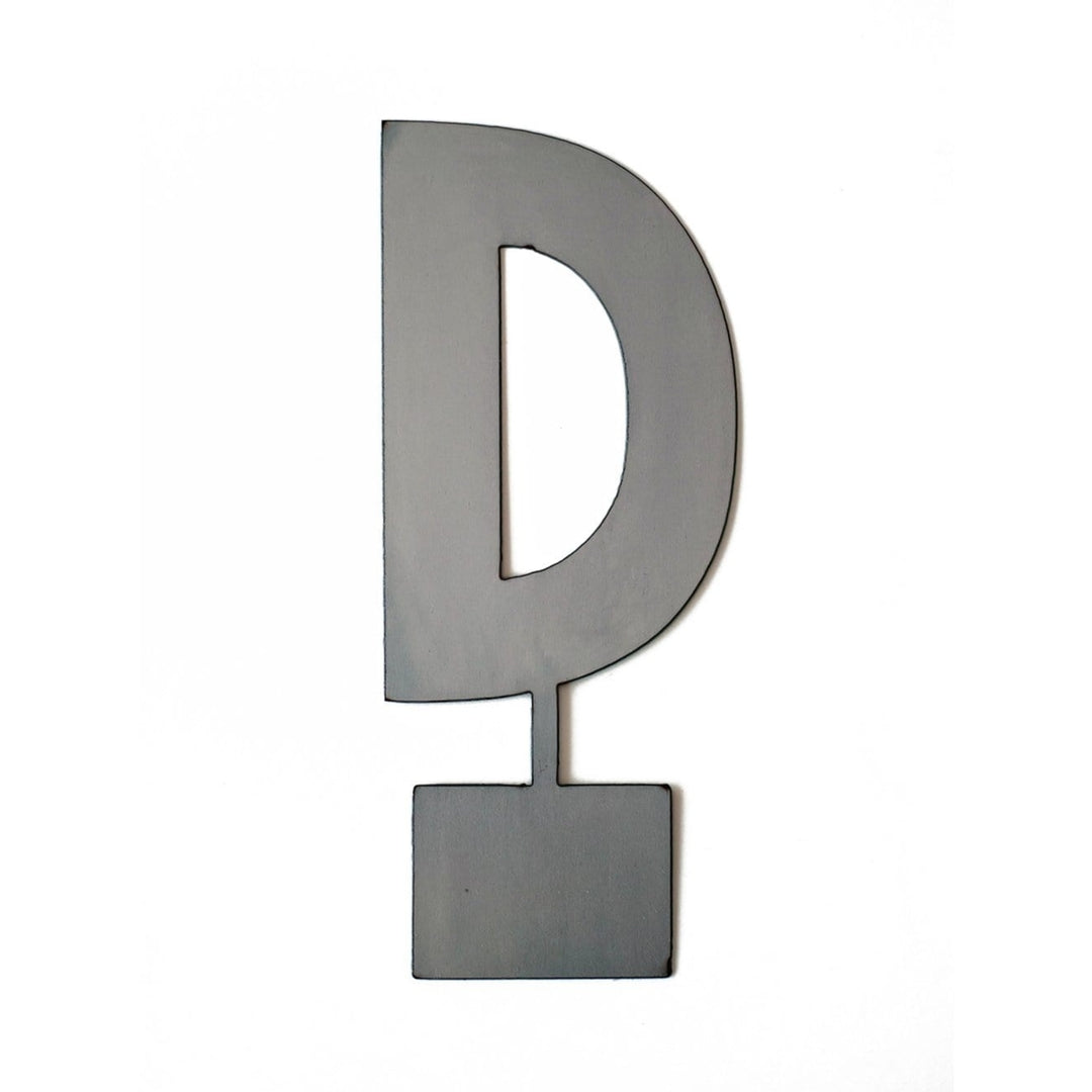 Designer Letter with Tab - 2 Styles - Hanging or Standing Metal Initial Decor For Wall or Shelf Image 9