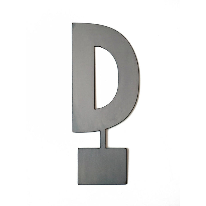 Designer Letter with Tab - 2 Styles - Hanging or Standing Metal Initial Decor For Wall or Shelf Image 9