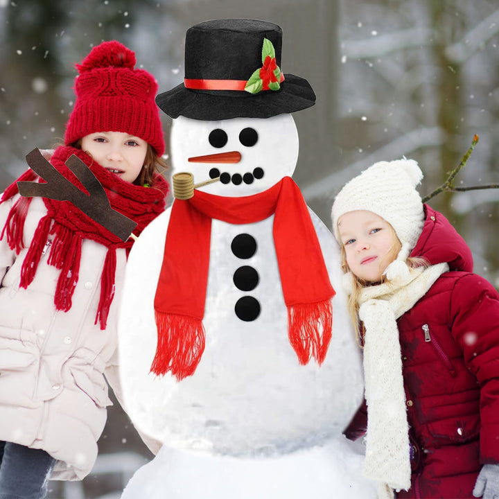 16Pcs Snowman Decorating Kit Winter Party Outdoor Toys Christmas Accessories Image 3