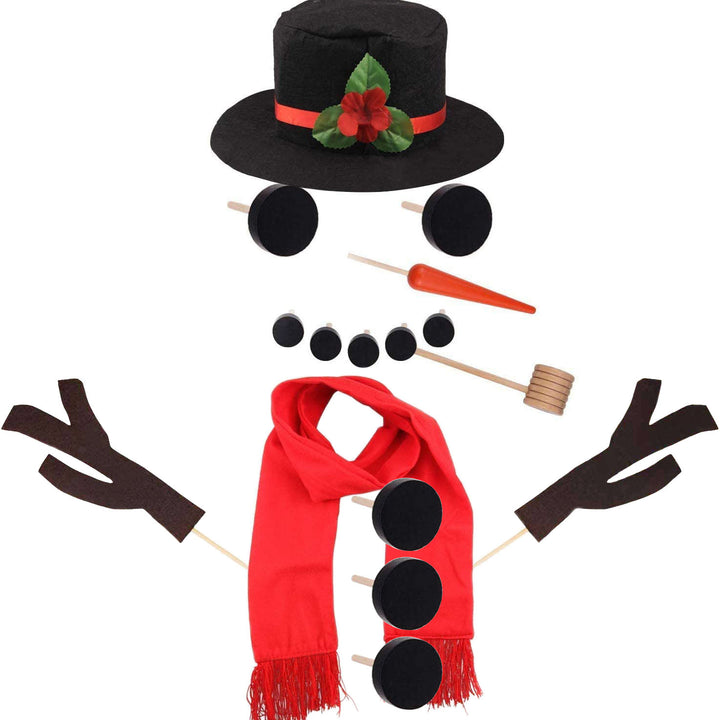 16Pcs Snowman Decorating Kit Winter Party Outdoor Toys Christmas Accessories Image 6