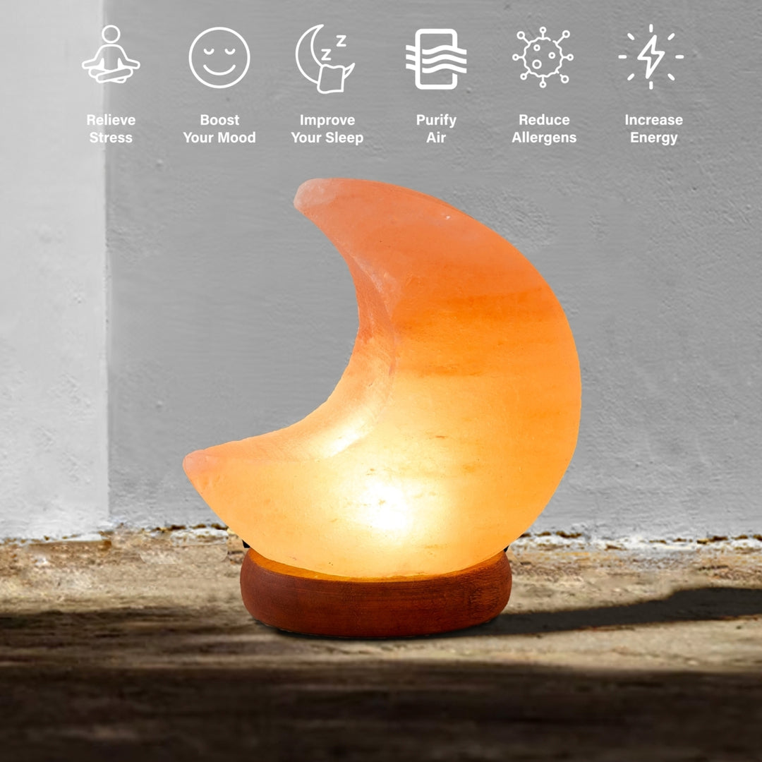 Eben Salt Lamp - 8 Color Modes , Authentic Himalayan Salt Crystal , Natural Materials, Providing Health Benefits Image 2