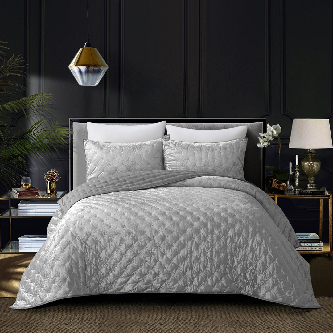 Meagan Comforter Set -Crushed Velvet , Soft and Shiny Image 4