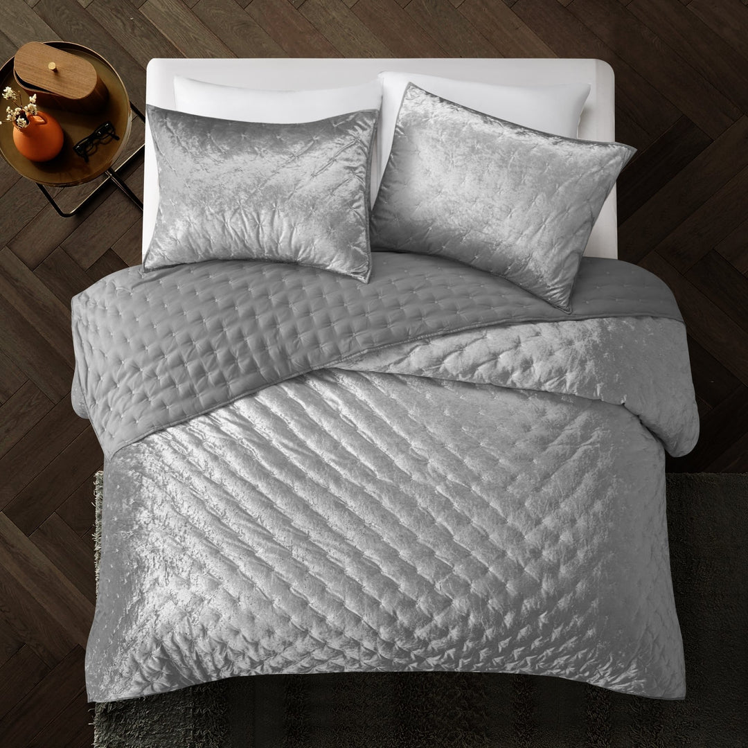 Meagan Comforter Set -Crushed Velvet , Soft and Shiny Image 7