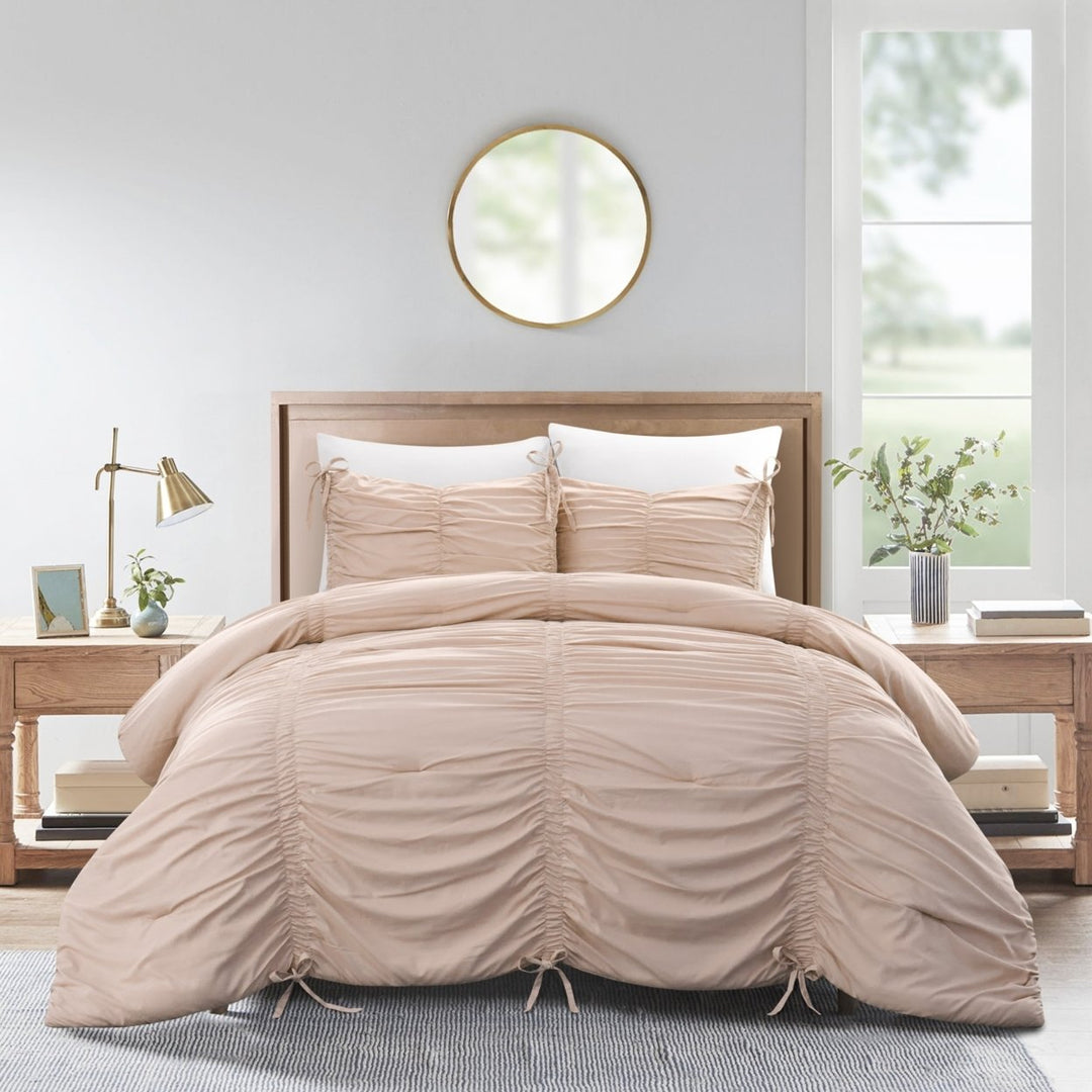 Briseyda Comforter Set- Ruched Ruffle Pleated , Elegantly-styled and Luxurious Image 4