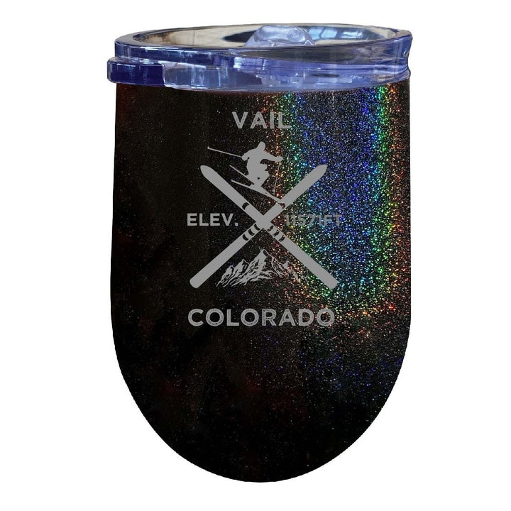 Vail Colorado Ski Souvenir 12 oz Laser Etched Insulated Wine Stainless Steel Tumbler Image 5