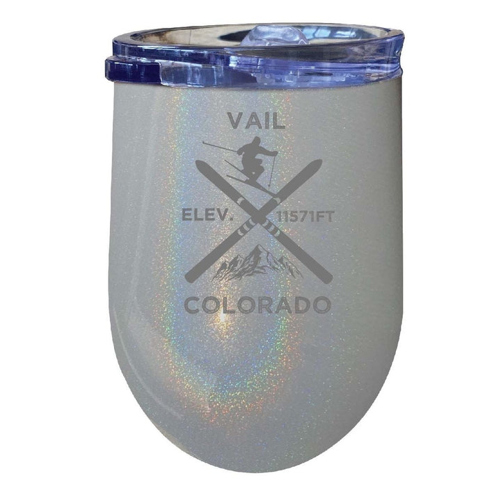 Vail Colorado Ski Souvenir 12 oz Laser Etched Insulated Wine Stainless Steel Tumbler Image 6