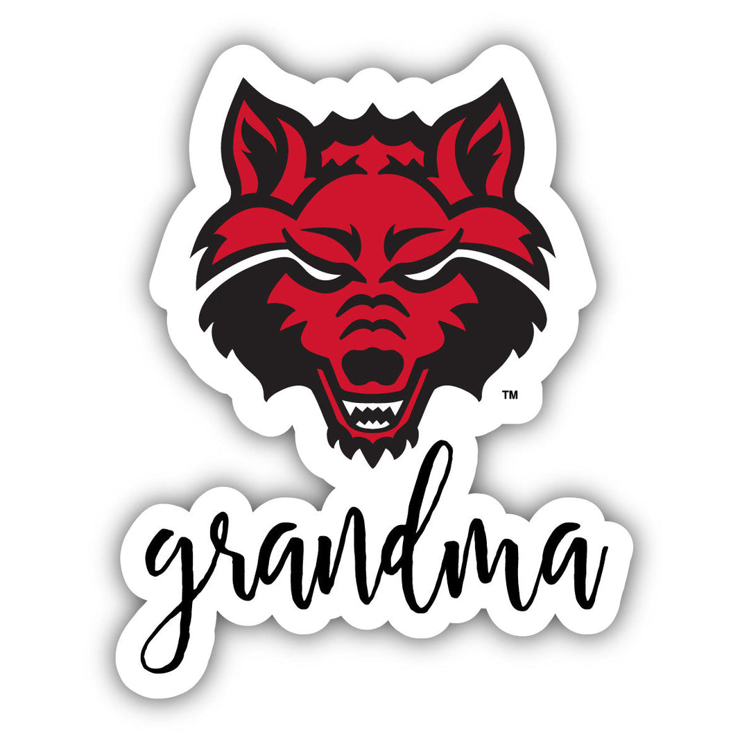 Arkansas State 4 Inch Proud Grand Mom Die Cut Decal Image 1