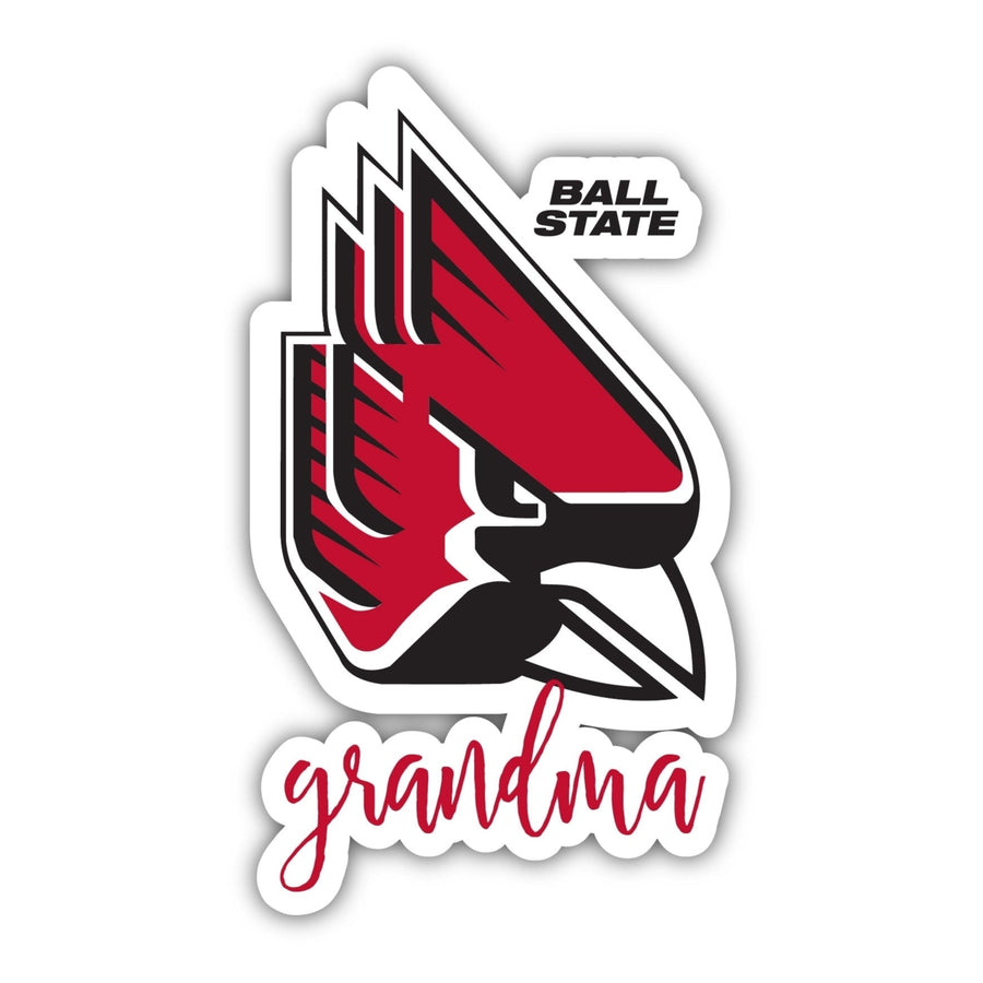 Ball State University 4 Inch Proud Grand Mom Die Cut Decal Image 1